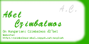 abel czimbalmos business card